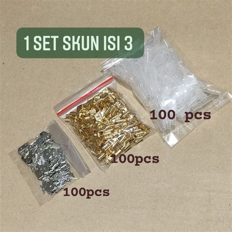 Skun PCB 6 3mm Satu Set Isi 3 Jenis Skun Male Female Karet Fynil