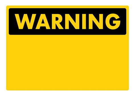 Blank warning sign. Caution yellow sign. Vector stock illustration ...