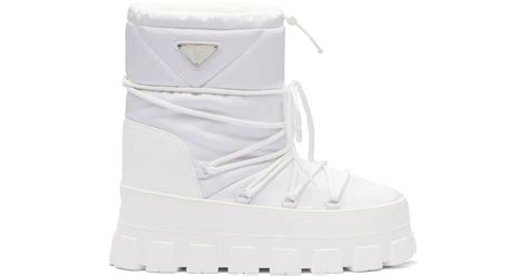 Prada Nylon Gabardine Après Ski Boots in White for Men Lyst