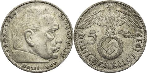 Drittes Reich Reichsmark D Hindenburg Kursm Nze Ss