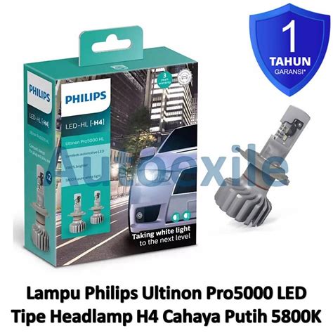 Philips Ultinon Pro Led Hl H V V White Putih K Garansi