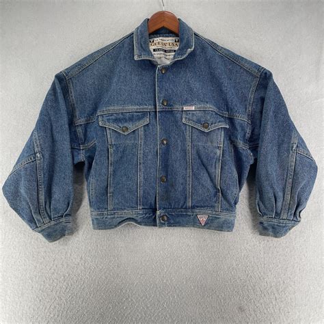 Vintage Guess Georges Marciano Men S Blue Denim Jacke Gem