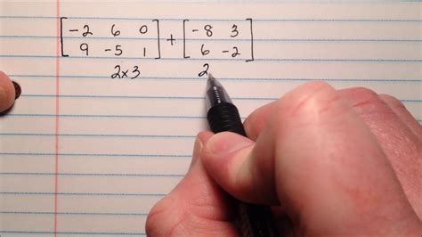 Adding And Subtracting Matrices