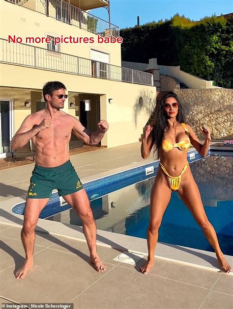 Nicole Scherzinger Flaunts Her Jaw Dropping Physique In A Yellow Bikini As She Puts On A Playful