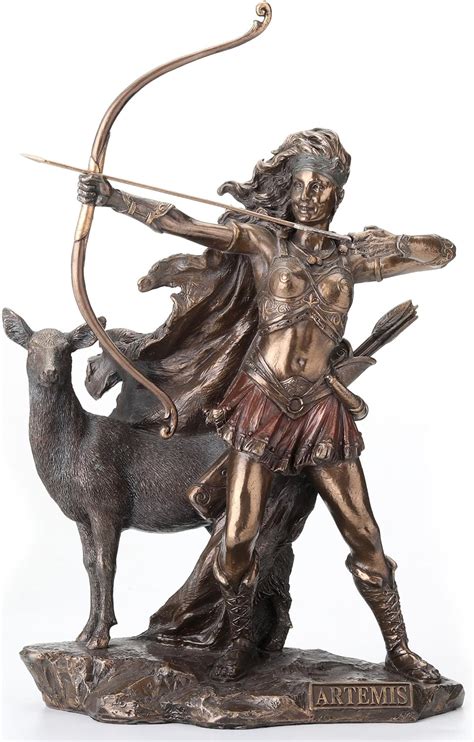 bronzed artemis goddess  hunting  wilderness statue amazonca home