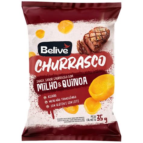 Salgadinho de Milho Churrasco Sem Glúten Sem Leite Belive