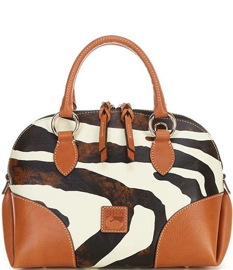 Dooney Bourke Zebra Printed Domed Satchel Bag Dillard S