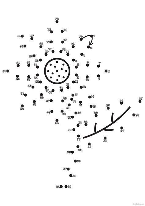 Раскраска по цифрам «Цветок» | распечатать