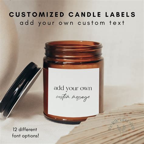 Custom Candle Labels, Personalized Candle Stickers, Create Your Own ...