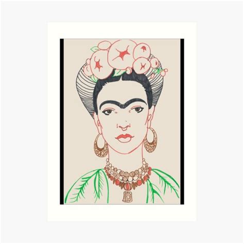 Lámina artística FRIDA KAHLO máscara de frieda kahlo máscara de frida