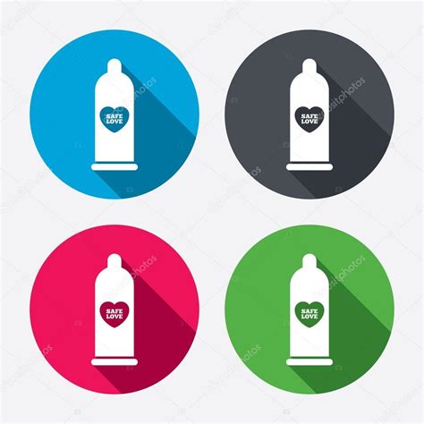 Condom Safe Sex Icons Stock Vector By Blankstock