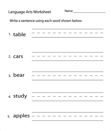 15+ Sample Language Arts Worksheet Templates & Samples - PDF - Worksheets Library