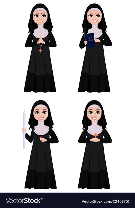 Nun Cartoon Clipart Characters