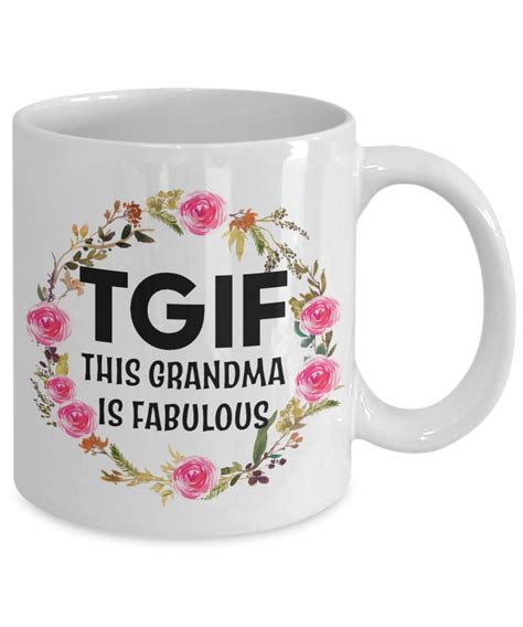 T This Grandma Is Fabulous Coffee Mug Grandmom T Etsy