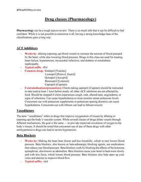 Drug Classes Pharmacology Pt 1 Drug Classes Pharmacology Pharmacology Can Be A Tough Area To