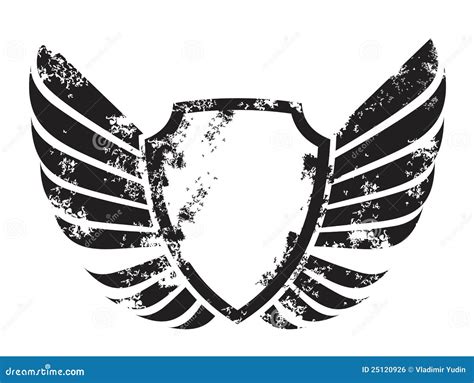 Winged Crest Stock Vector Illustration Of Metal Wing 25120926