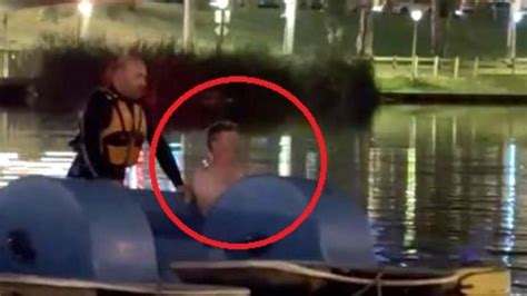 Police Called Out After Man Found Sitting Shirtless In Paddle Boat On