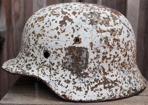 German Wwii Winter Camo Stahlhelm M40 From Novgorod