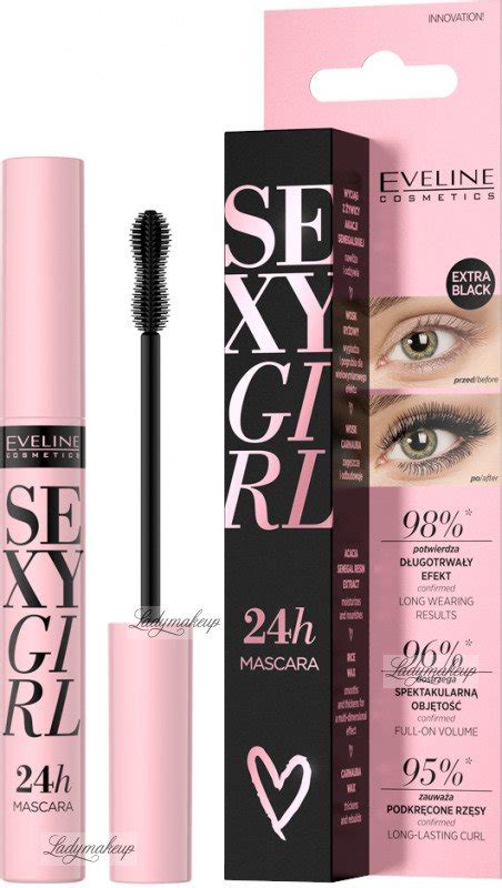 Eveline Cosmetics Sexy Girl 24h Mascara Volumizing Mascara Extra Black 10 Ml