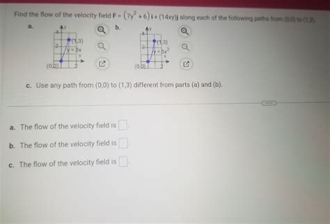 Solved Find The Flow Of The Velocity Field Chegg