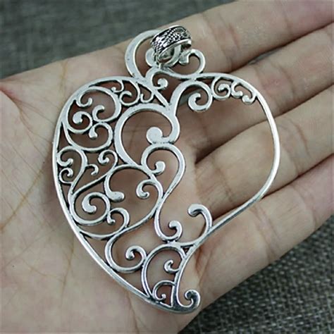 Aliexpress Buy WYSIWYG 1pcs 90x61mm Flower Carved Charm Hollow