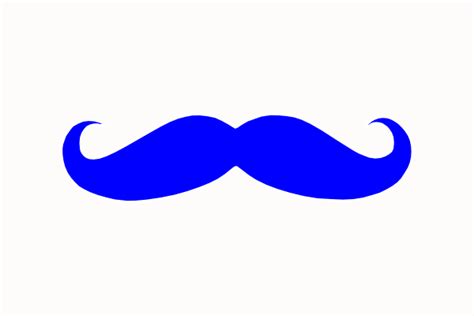 Blue Mustache Clip Art At Clker Vector Clip Art Online Royalty