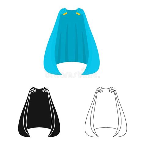 Vector Illustration Of Cape And Cloak Symbol Set Of Cape And Man Stock