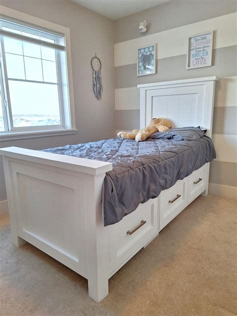 Twin Farmhouse Storage Bed With Drawers Ana White