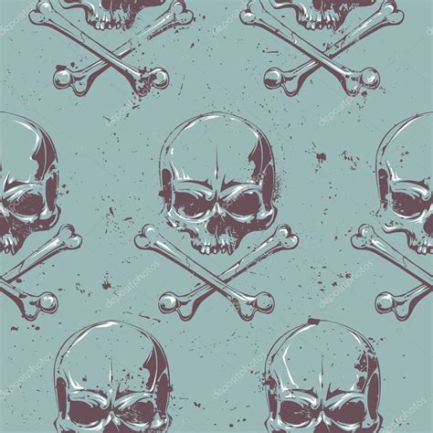 Grunge Skulls Seamless Stock Vector Image By Vecster 39414791