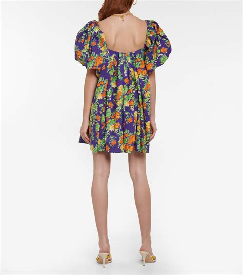 Caroline Constas Palmer Floral Minidress Caroline Constas