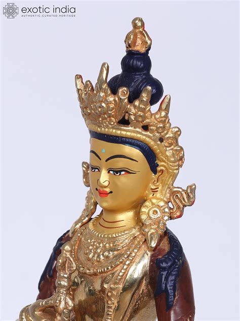 Buddhist Deity Vajrasattva Copper Statue From Nepal Exotic India Art