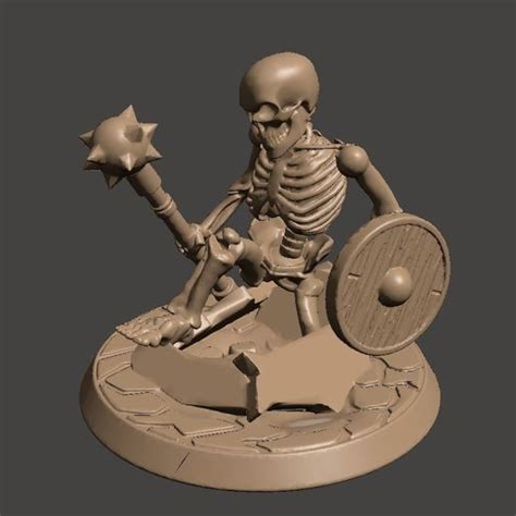 Free Stl File 28mm Undead Skeleton Warriors Rising From The Grave