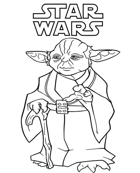 Darmowe Kolorowanki Gwiezdne Wojny Mistrz Yoda