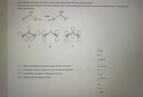 Solved Ozone has two resonance structures (shown below) when | Chegg.com