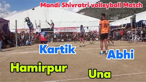 Hamirpur Vs Una High Voltage Volleyball Match At Mandi Shivratri 2024