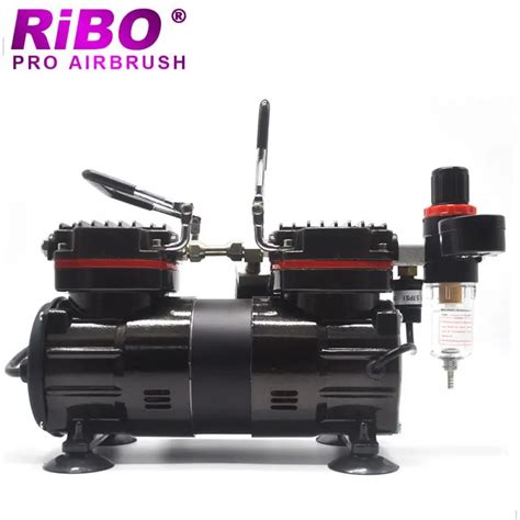 Airbrush system Air Tank Oil-less Design Portable Twin Cylinder ...