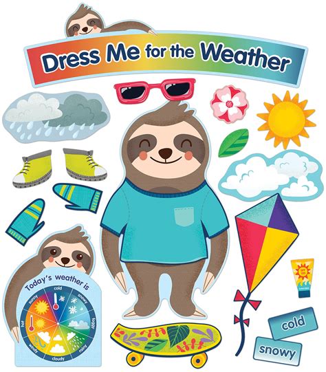 Buy Carson Dellosa One World Sloth Weather Bulletin Board SetSeasons