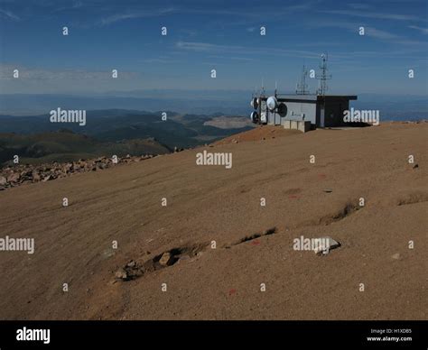 Pikes Peak Summit Colorado Stock Photo Alamy