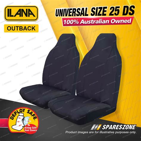 Front Ilana Universal Outback Waterproof Car Seat Covers Size 25 DS - Black