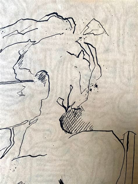 Vintage 1960s Male Nude Pen Sketch Drawing Signed Ewald Male Nude Art Naked Man Sketch Etsy