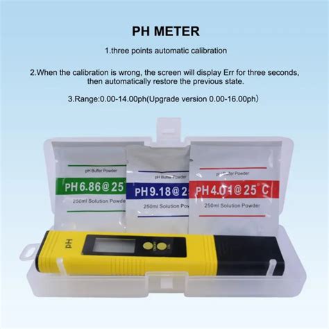 Yieryi Digital Ph Meter Temperature Meter Water Quality Tester With Ph