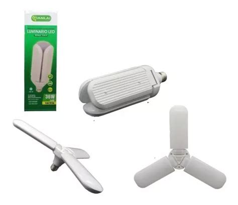 Foco Led W Tipo Ventilador Apertura Ajustable Luz Blanca Mercadolibre