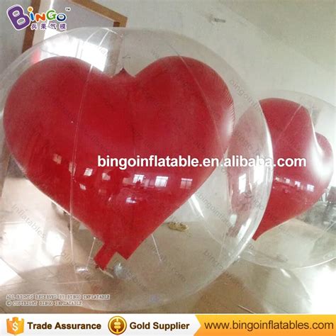 Air Sealed 2m Inflatable Heart In Balloon For Wedding Party High