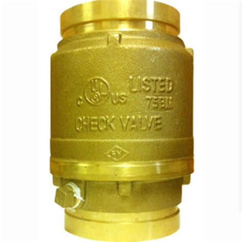 UL Listed FM Approved Brass Swing Fire Check Valve 250 PSI Bronze