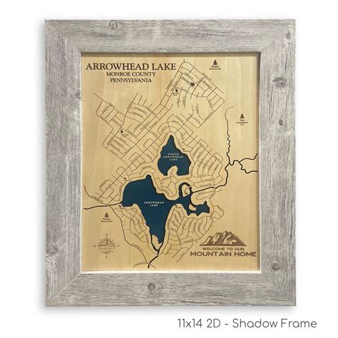 Arrowhead Lake Map | Wooden Maps | thirtyAXIS