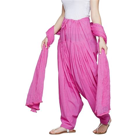 Stitched Cotton Indian Women Viscose Patiala Salwar With Duptta Set