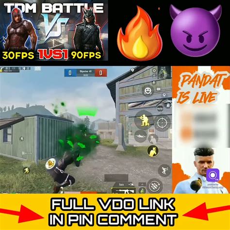 30fps Vs 90fps Player Challenge Me🔥tdm 1v1 Fight Both Pov Pubgbgmi