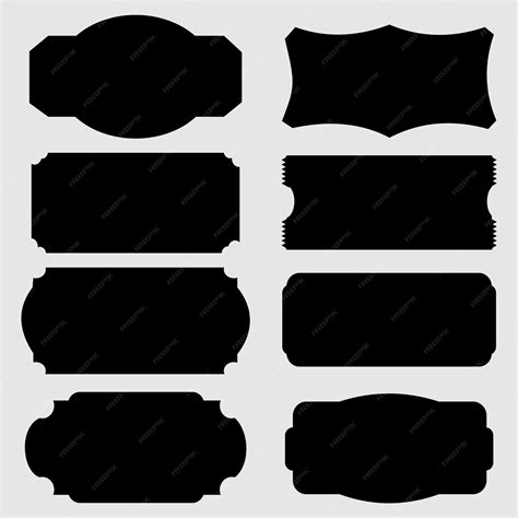 Premium Vector | Label shapes collection