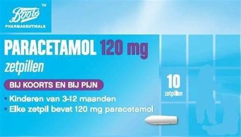 Boots Pharmaceuticals Paracetamol Zetpil 120mg 10st Bol