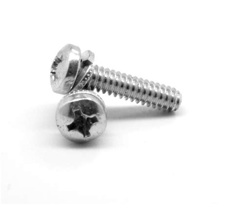 6 32 X 516 Ft Coarse Thread Machine Screw Sems Phillips Pan Head Split Lockwasher Stainless